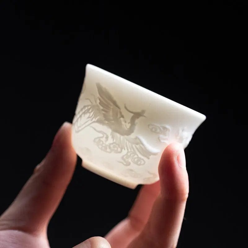 Biała i Delikatna Ceramiczna Filiżanka 50ml