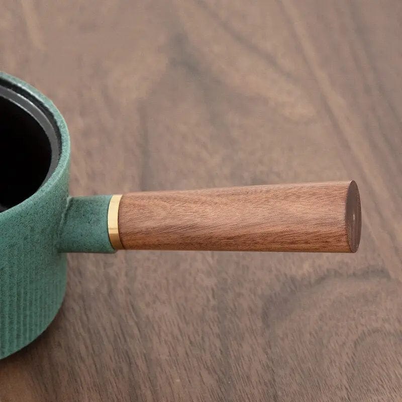 Ceramiczny dzbanek do herbaty Kyusu z drewnianą rączką 150 ml