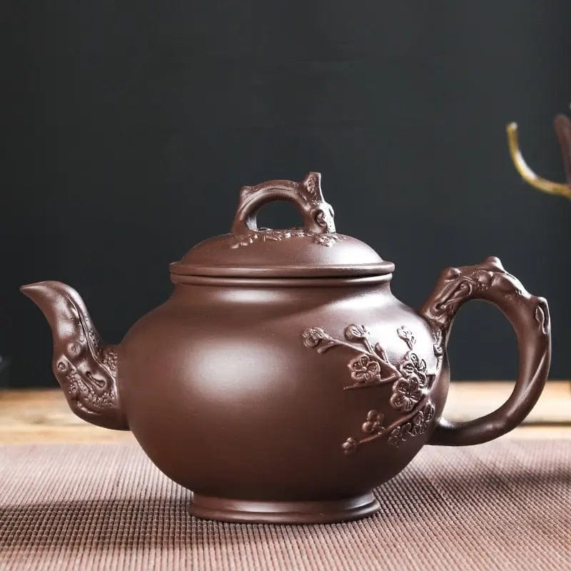 Chiński dzbanek do herbaty z gliny z kwiatowym wzorem 500 ml