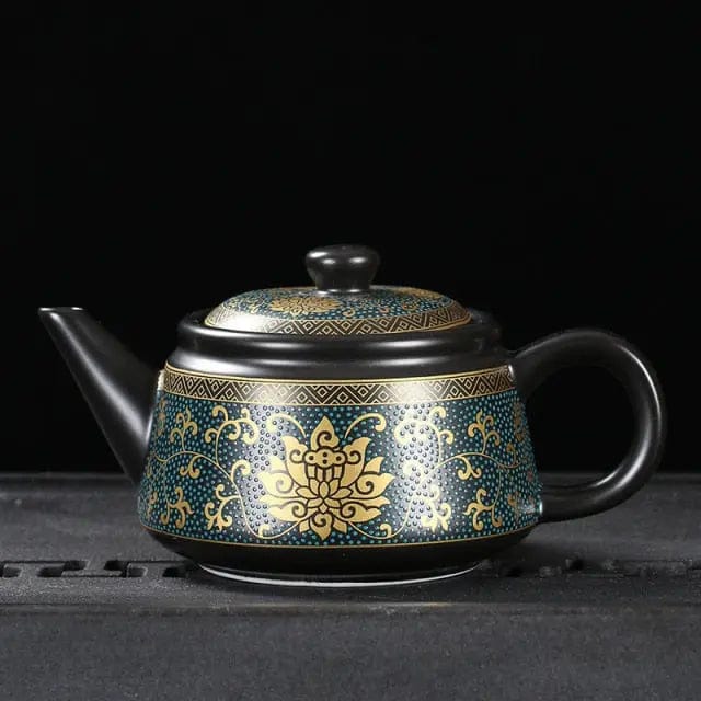Czarny ceramiczny dzbanek do herbaty 240 ml