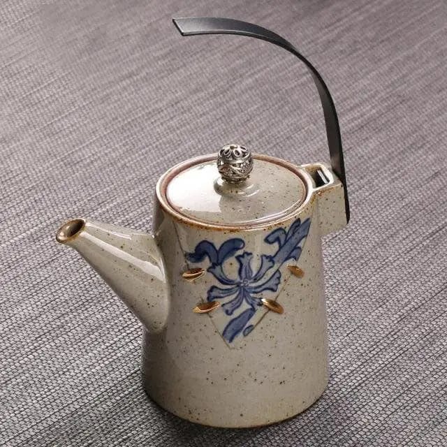 Japoński ceramiczny dzbanek do herbaty beżowy 300 ml