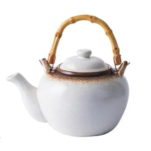 Japoński ceramiczny dzbanek do herbaty z bambusowym uchwytem 500 ml