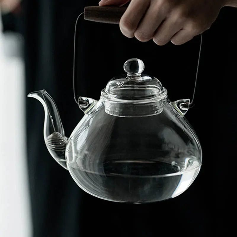 Japoński szklany dzbanek do herbaty gruszkowaty 1L