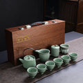Japoński zestaw do herbaty Jade Green Crackle