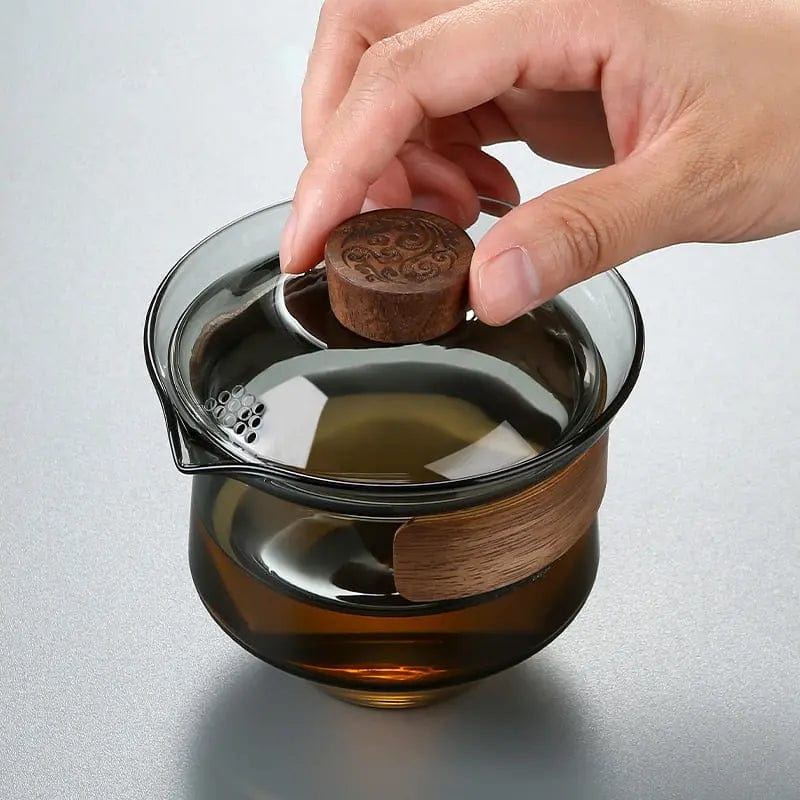Luksusowy szklany dzbanek do herbaty Gaiwan 230 ml