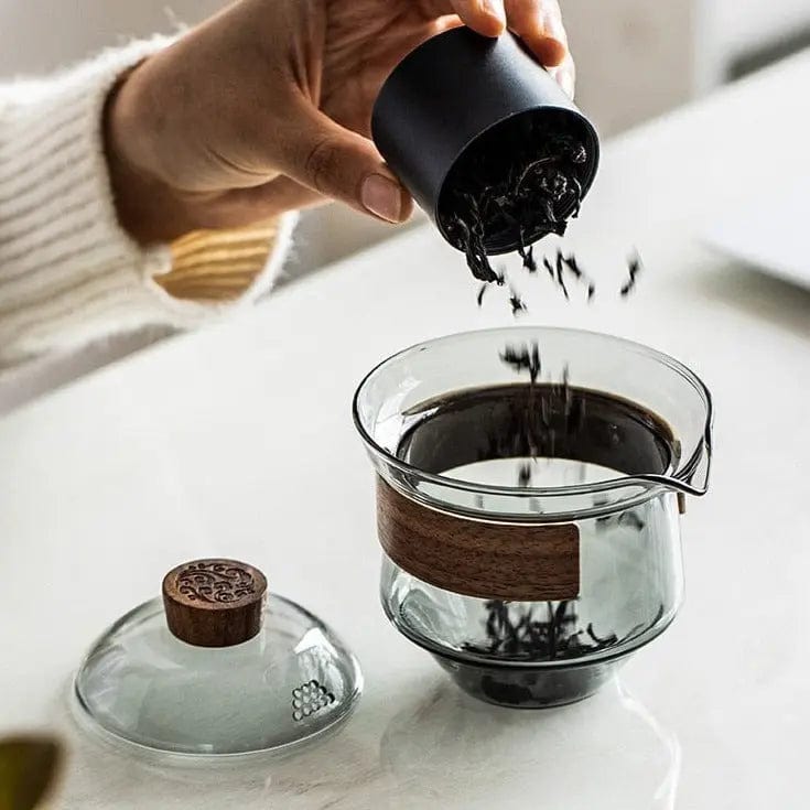 Luksusowy szklany dzbanek do herbaty Gaiwan 230 ml