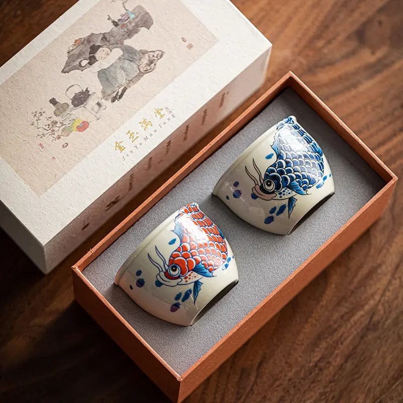 Porcelanowa filiżanka z wzorem karpia 120 ml