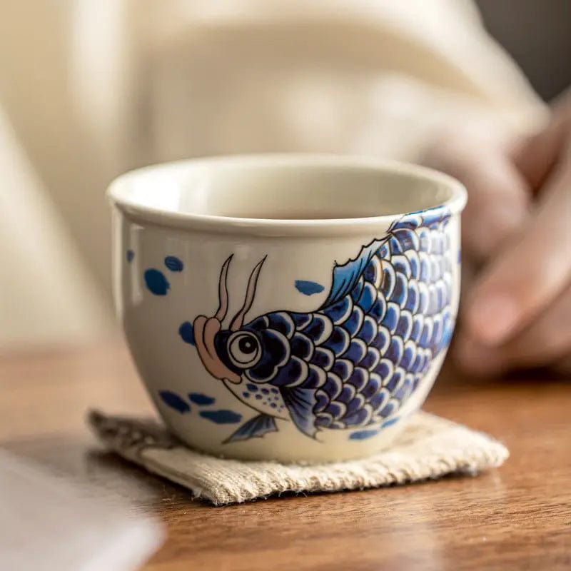 Porcelanowa filiżanka z wzorem karpia 120 ml