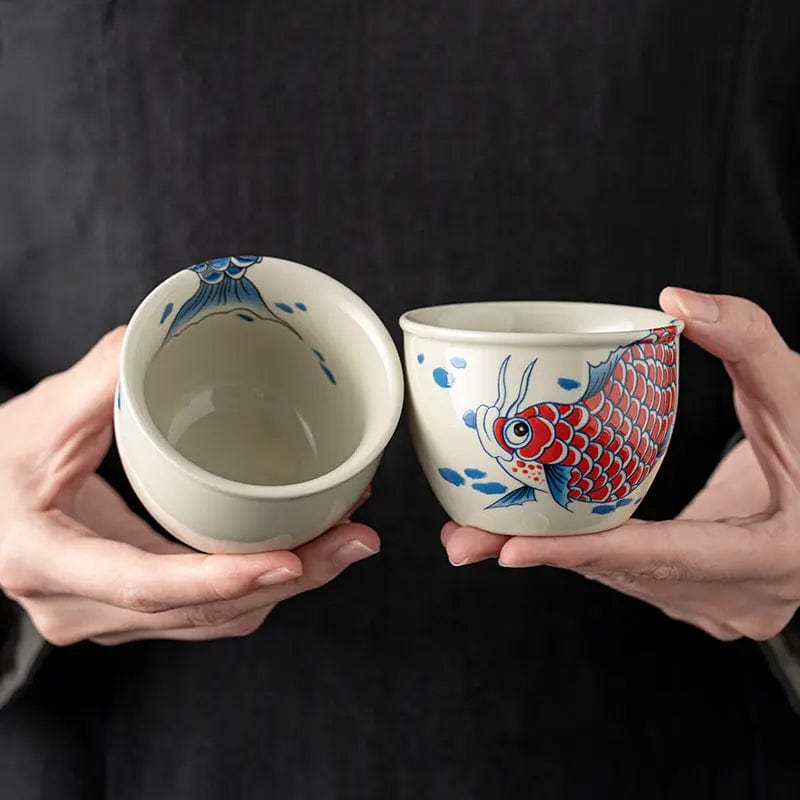 Porcelanowa filiżanka z wzorem karpia 120 ml