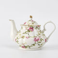 Porcelanowy dzbanek do herbaty 400 ml z kwiatowym wzorem