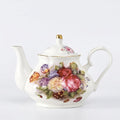 Porcelanowy dzbanek do herbaty 400 ml z kwiatowym wzorem