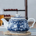 Porcelanowy dzbanek do herbaty biało-niebieski 200 ml