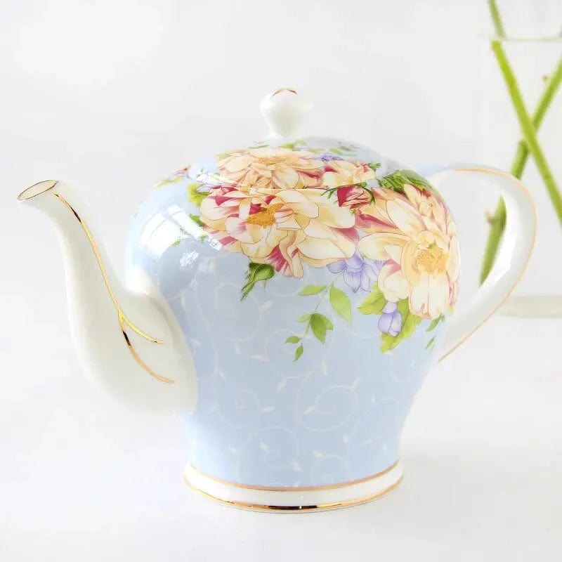 Porcelanowy dzbanek do herbaty niebieski 1,4 l