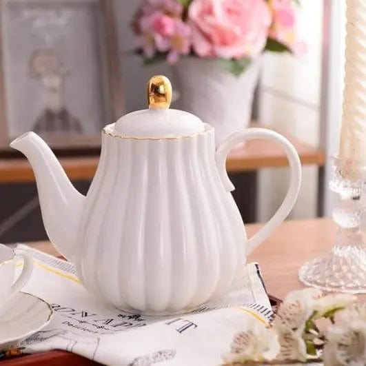 Porcelanowy dzbanek do herbaty w kształcie dyni 1L