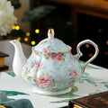 Porcelanowy dzbanek do herbaty w niebieskie kwiaty 400 ml