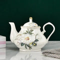 Porcelanowy dzbanek do herbaty z białymi kwiatami, 500 ml