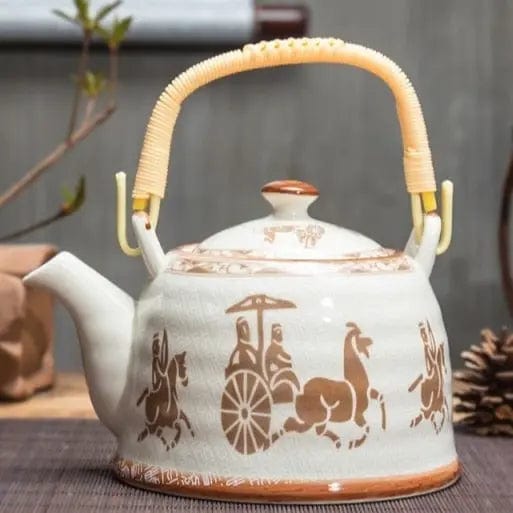 Porcelanowy dzbanek do herbaty z chińskimi motywami 900 ml