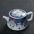 Porcelanowy dzbanek do herbaty z kwiatowym wzorem 210 ml