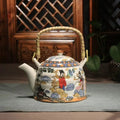 Porcelanowy dzbanek do herbaty z motywem chińskim 900 ml