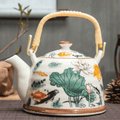 Porcelanowy dzbanek do herbaty z motywem ryby 900 ml