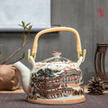Porcelanowy dzbanek do herbaty z motywem świątyni 900 ml