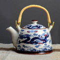 Porcelanowy dzbanek do herbaty z niebieskim smokiem 900 ml