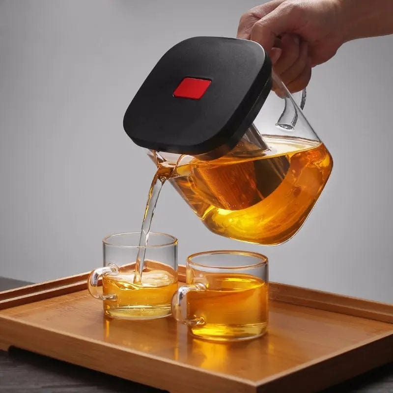 Szklany dzbanek do herbaty o kształcie kostki 600 ml - 1 l