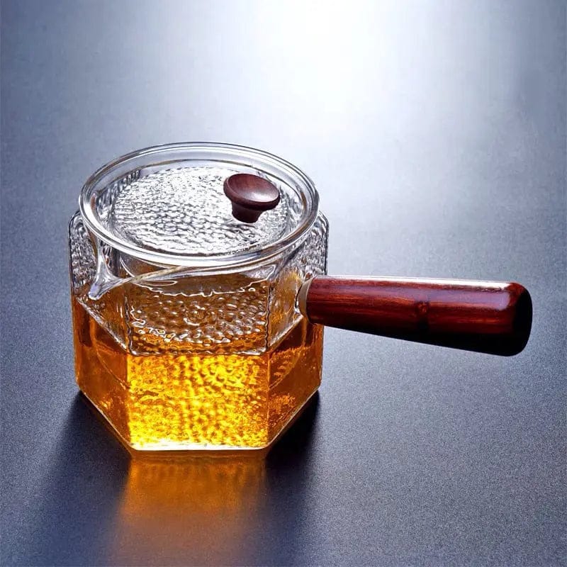Szklany dzbanek do herbaty o młotkowanej fakturze 500 ml
