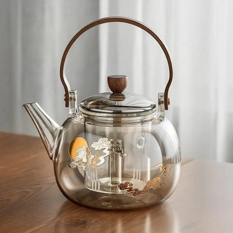 Szklany dzbanek do herbaty o pojemności 900 ml w chińskim stylu