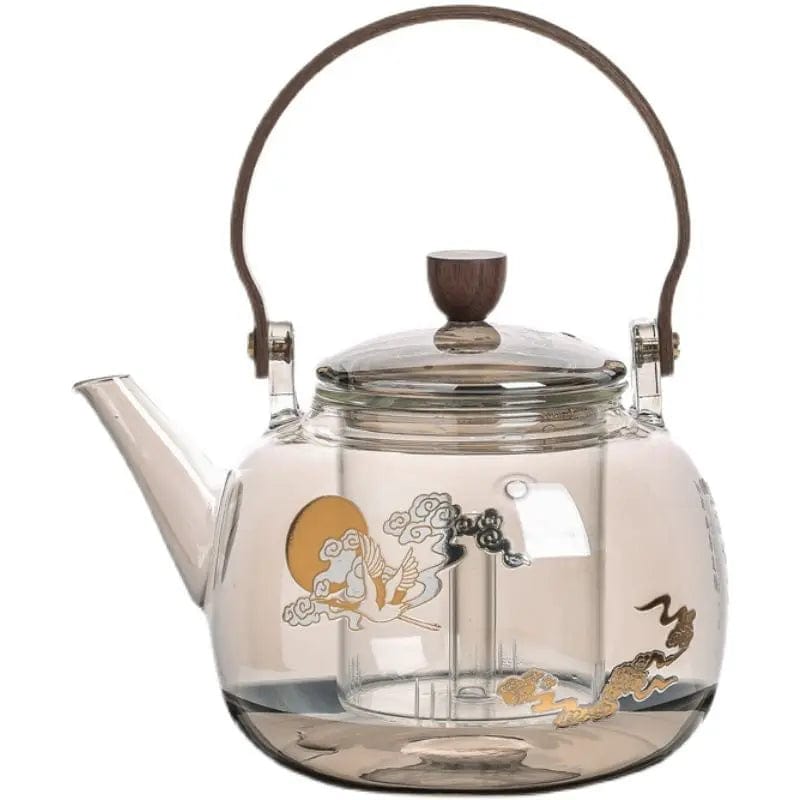 Szklany dzbanek do herbaty o pojemności 900 ml w chińskim stylu