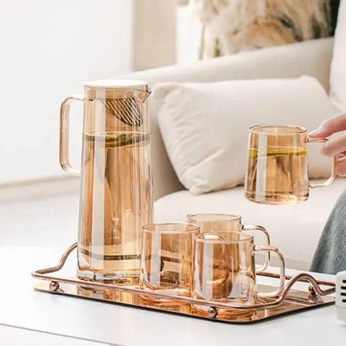 Szklany dzbanek do herbaty w kształcie karafki 1,8L