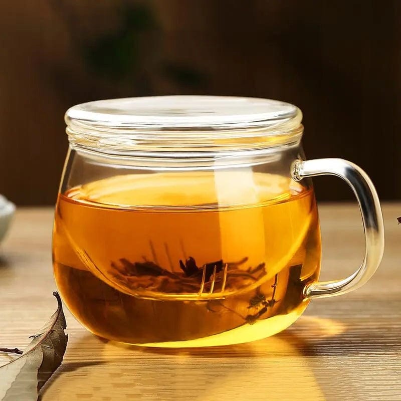 Szklany kubek do herbaty 300 ml z zaparzaczem