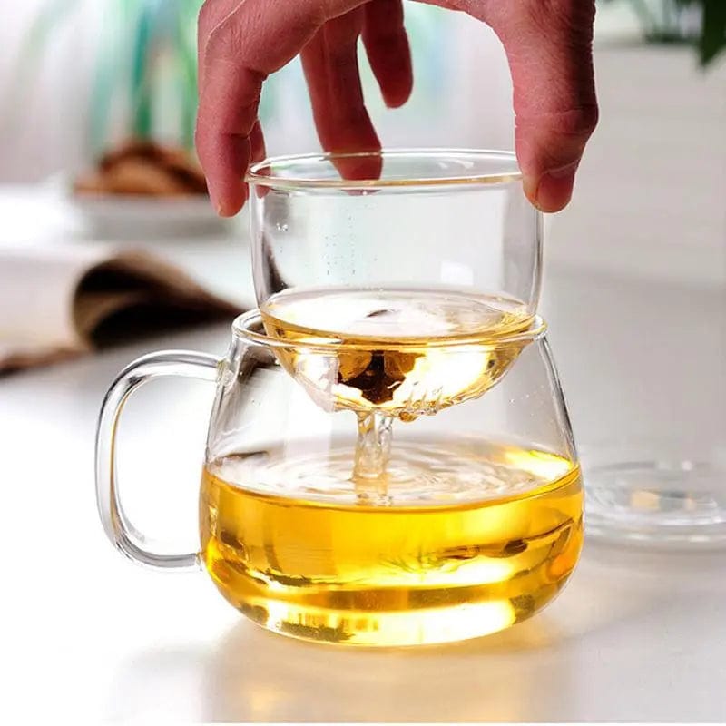 Szklany kubek do herbaty 300 ml z zaparzaczem
